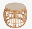 Kulatý rattan stolek